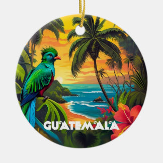Retro de Viajes de Vintage Guatemala Julgransprydnad Keramik