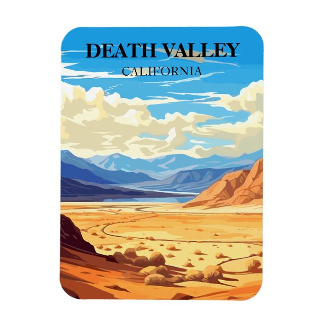 Retro Death Valley California Travel Magnet (Vertikal)