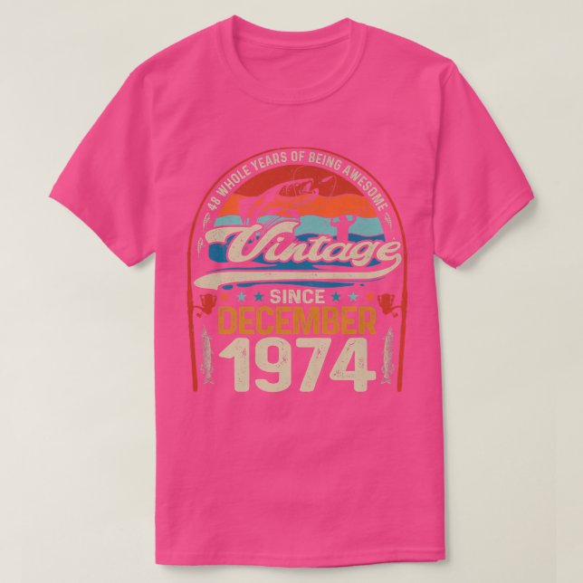 Retro December 1974: 48 Åldersfiske i Älskare 48:e T Shirt (Design framsida)