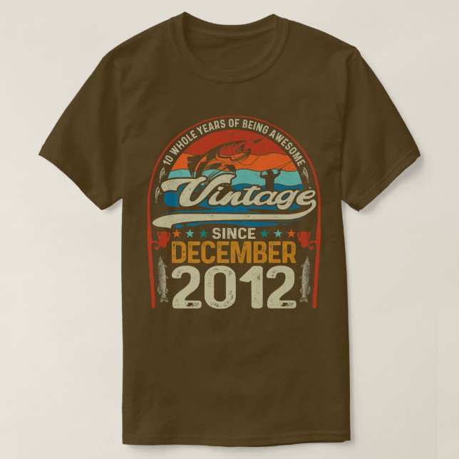 Retro December 2012 10-årig Älskare 10:e T Shirt (Design framsida)