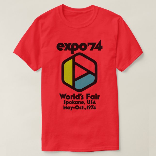 Retro Defunct Expo 74 Worlds Fair Spokane Washingt T Shirt (Design framsida)