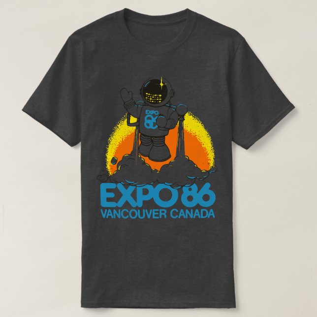 Retro Defunct Expo 86 Worlds Fair Vancouver Kanada T Shirt (Design framsida)