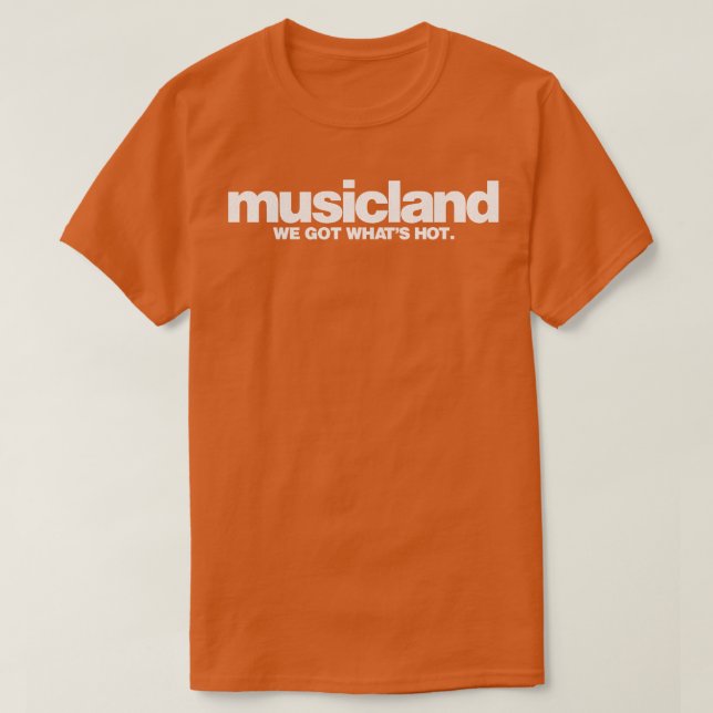 Retro Defunct Musicland Record Store T Shirt (Design framsida)