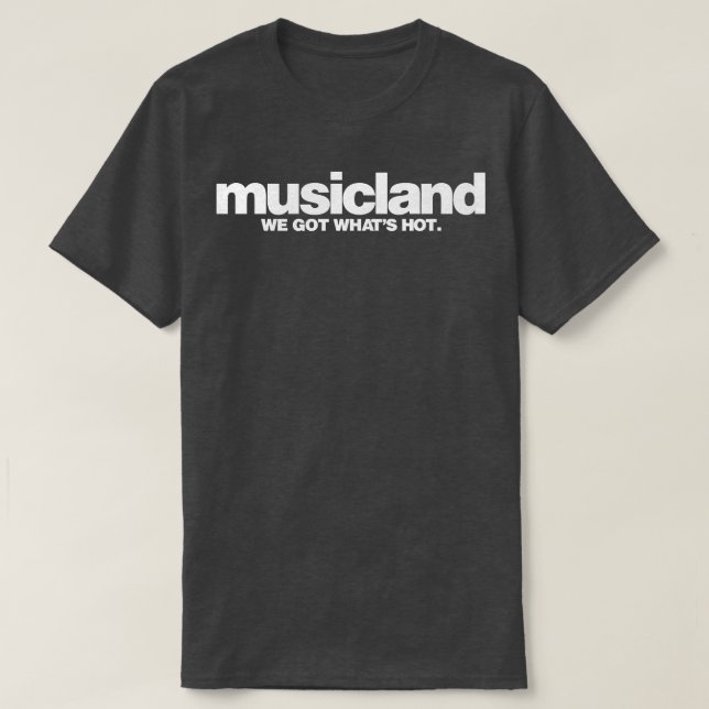 Retro Defunct Musicland Record Store T Shirt (Design framsida)