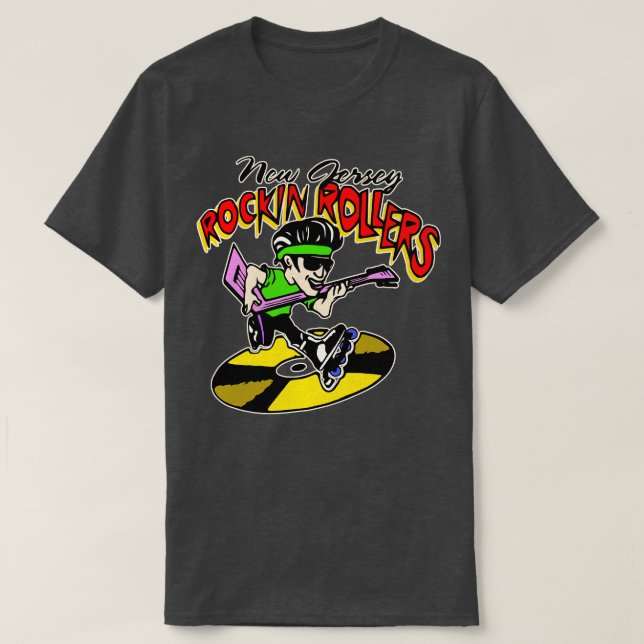 Retro Defunct New jersey Rockin Rollers Hockey T Shirt (Design framsida)