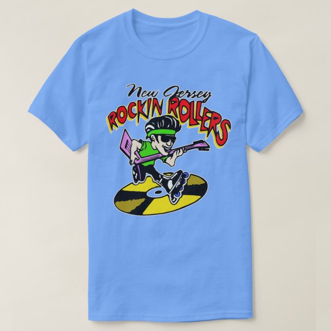 Retro Defunct New jersey Rockin Rollers Hockey T Shirt (Design framsida)