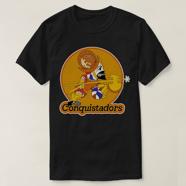 Retro Defunct San Diego Conquistadors Basketball T Shirt (Design framsida)