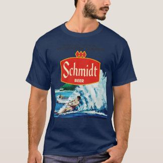 Retro Defunct Schmidt Beer Waterskiing T Shirt