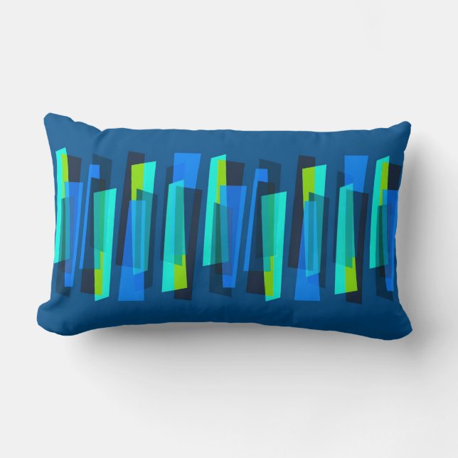 Retro dekorativ kudde för blått- och (Framsida)