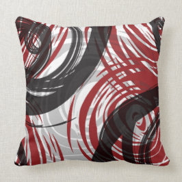 Retro dekorativ kudde för RÖD SPIRAL DESIGN