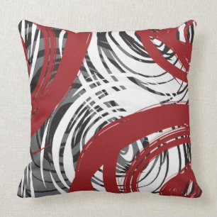 Retro dekorativ kudde för RÖD SPIRAL DESIGN