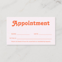 Retro Dekorativ Minimalistisk Rosa Orange Tidsbeställning Kort