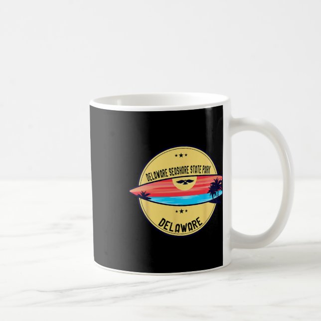 Retro Delaware Delaware Seashore State Park Strand Kaffemugg (Höger)