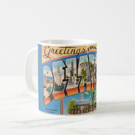 Retro Delaware Greeting Mug Kaffemugg