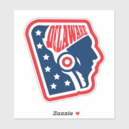 Retro Delaware Statlig flagga Klistermärken