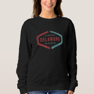 Retro Delaware U201cden Första Staten Och Den Mest T Shirt