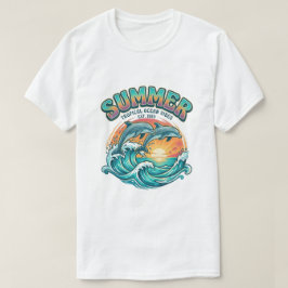 Retro delfin tropisk / strand sommarlov  t shirt