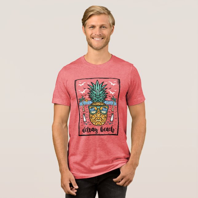 Retro Delray Beach Florida T Shirt (Framsida Full)