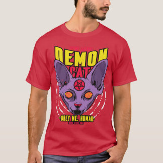 Retro Demon Sphynx Cat T Shirt