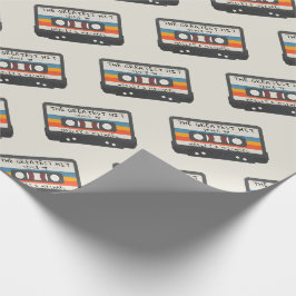 Retro den Underbarare Slå kassetten Mönster Bröllo Presentpapper