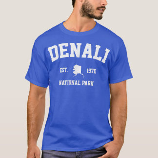 Retro Denali Nationalpark Hiking Alaska Est 1970  T Shirt