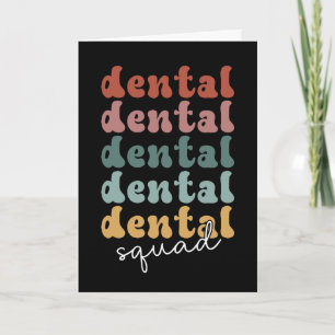 Retro Dental Squad Tandläkargrupp Dentalanstäl Kort