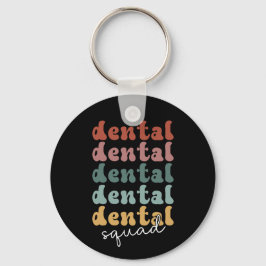 Retro Dental Squad | Tandläkargrupp | Dentalanstäl Nyckelring