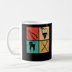 Retro Dentist Verktyg Dental Assistant Kaffemugg