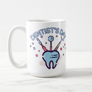 Retro Dentist's Day, Toth and dental verktyg Kaffemugg