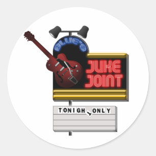 Retro deppighet gemensamma Juke Runt Klistermärke