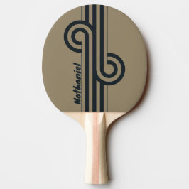 Retro Desert Dual Stripe Loop med namn Pingisracket