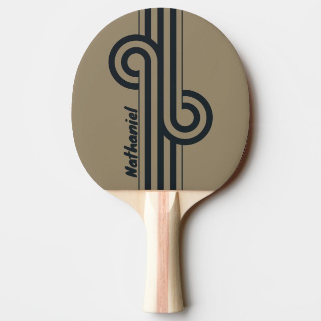 Retro Desert Dual Stripe Loop med namn Pingisracket (Baksidan)