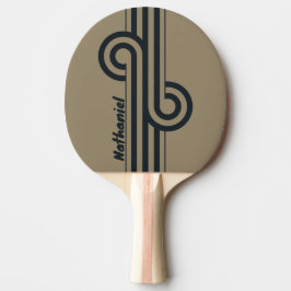 Retro Desert Dual Stripe Loop with Name Pingisracket