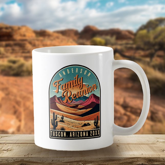 Retro Desert Family Reunion ID1134 Kaffemugg (Skapare uppladdad)