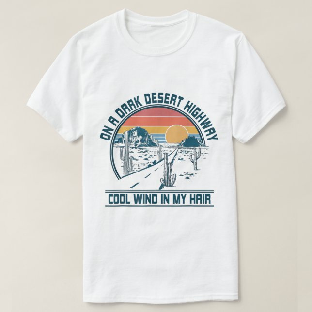 Retro Desert Highway Sunset Design T Shirt (Design framsida)