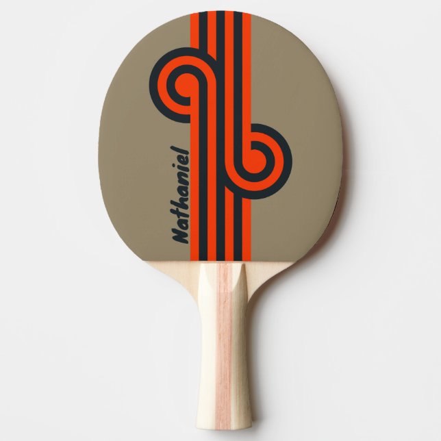 Retro Desert Meadow Loop med namn Pingisracket (Framsidan)