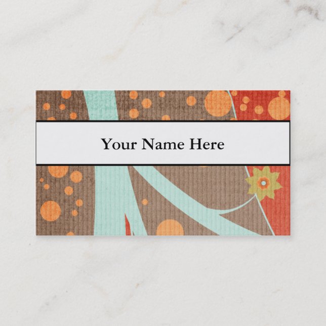 Retro-design, affärs- eller profilkort visitkort (Framsida)