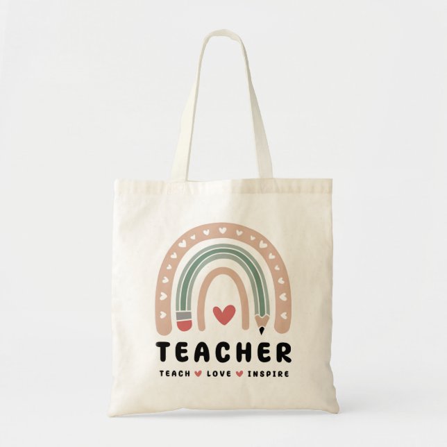 Retro-design av typen Teach Kärlek Inspire Tygkasse (Framsidan)