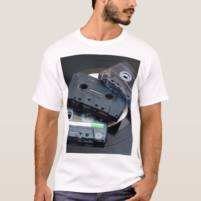 Retro design för 80-tal - ljudsignalkassetten tee (Framsida)