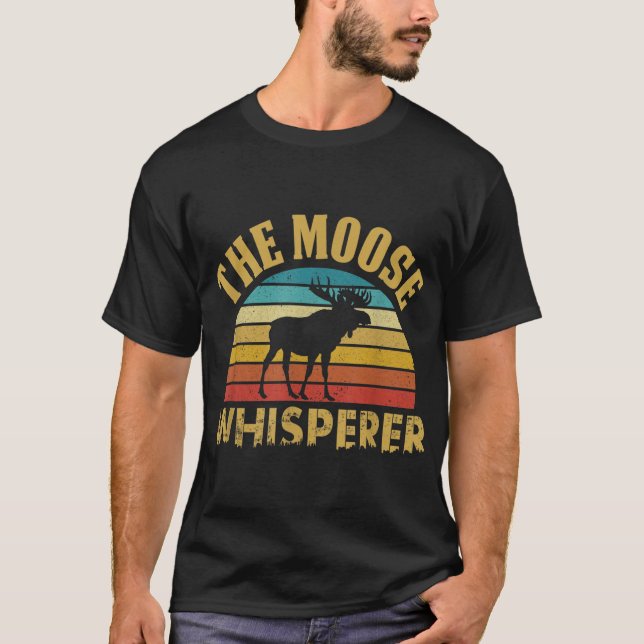 Retro Design för Älgflöjtare T Shirt (Framsida)