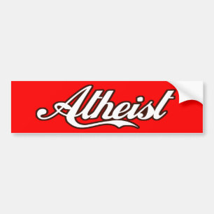Retro design för ateist bildekal