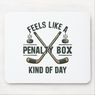 Retro design strafflåda humör hockey dag grafik musmatta