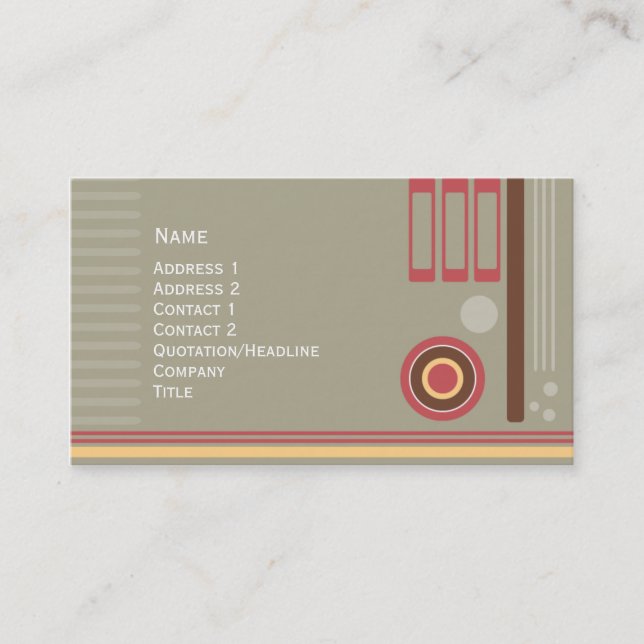 Retro design visitkort (Framsida)