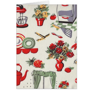 Retro designer för 50-tal hälsningskort