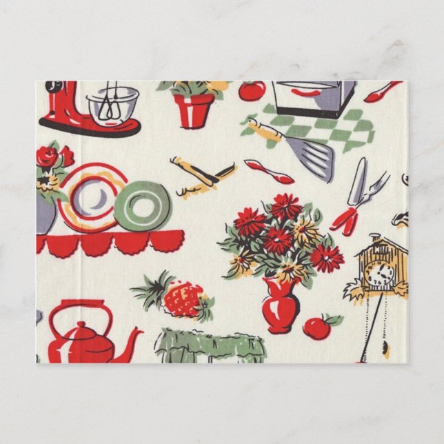 Retro designer för 50-tal vykort (Framsida)