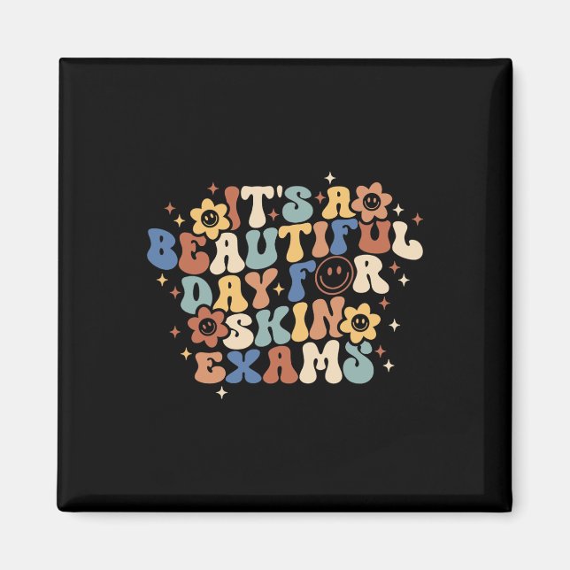 Retro Det är en vacker dag för hudexamer Dermatolo Magnet (Framsidan)