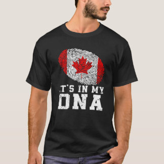 Retro Det är i min DNA Canada-Flagga Patriotic T Shirt