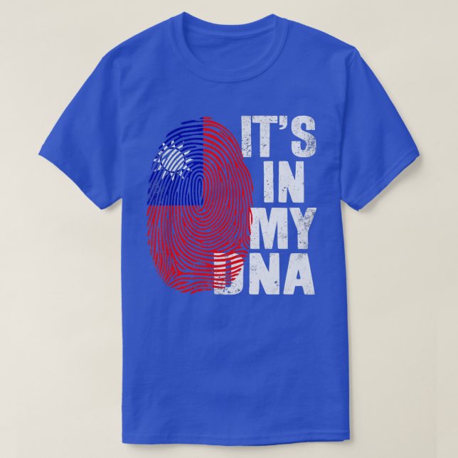 Retro Det är i mitt DNA Taiwan Fingerprint Taiwane T Shirt (Design framsida)