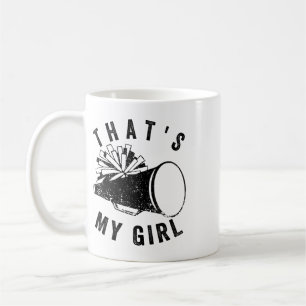 Retro Det är Min Tjej Cheer Mom Cheer Ledande Flic Kaffemugg