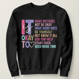 Retro Det är okej Mental hälsa sweatshirt T Shirt